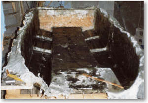 molding the first hull