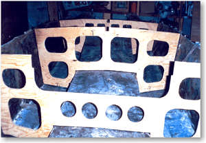 bulkheads placed in the hull