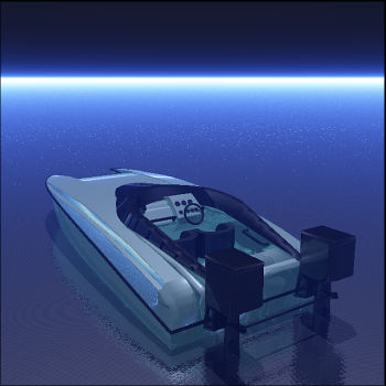 After dark - Rear view - image copyright 1999 by Island Design